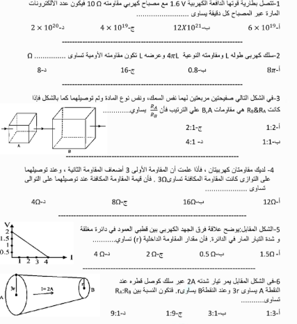 امتحانات فيزياء امتحانات فيزياء